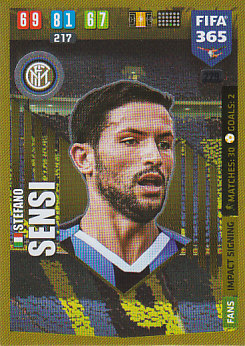 Stefano Sensi Internazionale Milano 2020 FIFA 365 Impact Signing #229